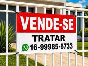 Lona c/ Ilhos - Vende-se Lona 50x35/75x50/100x75 4x0  Ilhos 