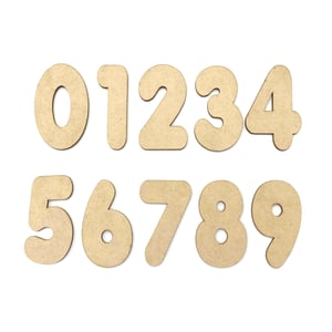 10 Kits Números Mdf Madeira De 0 A 9 C/100 Números MDF 7 cm cada Numero    