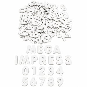 6 Alfabetos E Núm Mdf Madeira 5cm 216 Letras E Núm Branco MDF 5 cm cada    