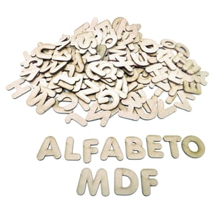 Kit 6 Alfabetos madeira A - Z Letras Mdf 3,5cm c/156 Letras MDF 3,5 cm cada    