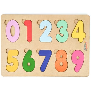 Brinquedo Educativo Tabuleiro Encaixe Numerais Mdf MDF 27cm x 19cm    