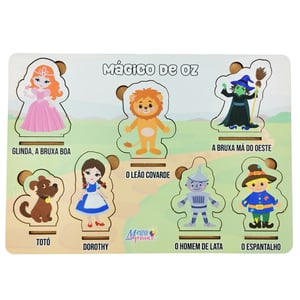 Brinquedo Educativo Tabuleiro Encaixe Mágico De Oz Mdf MDF 27cm x 19cm    