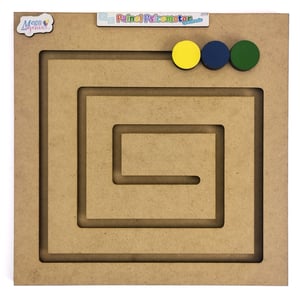 Brinquedo Educativo Coordenação Motora Quadrado Mdf MDF 28x28cm    