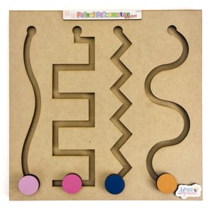 Brinquedo Educativo Coordenação Motora 4 Linhas Mdf MDF 28x28cm    