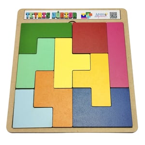 Brinquedo Educativo Tabuleiro Tetris Junior  Mdf MDF 18x20 cm    