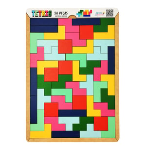 Brinquedo Educativo Tabuleiro Tetris Mdf MDF 38cm x 27cm    