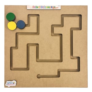 Brinquedo Educativo Coordenação Motora Labirinto Mdf MDF 28x28cm    