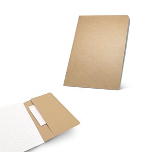 Caderno A5 Personalizado de capa flexível em cartão kraft 100% reciclado