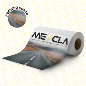 Adesivo Fosco Impressão em vinil fosco  4x0   