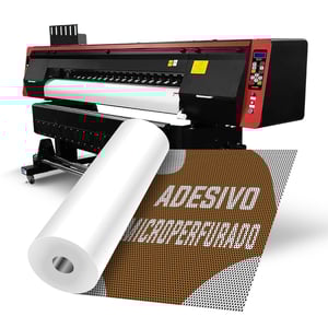 Adesivo microperfurado impresso      