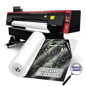 Adesivo vinil blackout impresso laminado • Vinil blackout adesivo • Metro² personalizado • Impressão CMYK • Material laminação com vinil transparente adesivo  