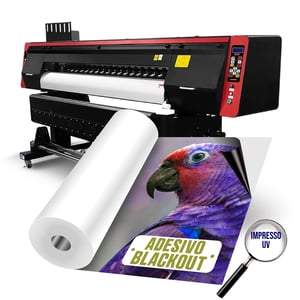 Adesivo vinil blackout impresso UV • Vinil blackout adesivo • Metro² personalizado • Impressão UV CMYK • Material sem verniz/laminação  