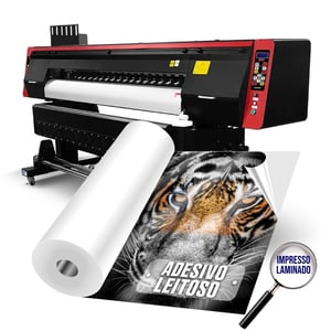 Adesivo vinil leitoso impresso laminado • Vinil leitoso adesivo • Metro² personalizado • Impressão CMYK • Material laminação com vinil transparente adesivo  