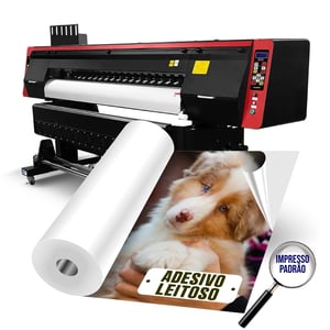 Adesivo vinil leitoso impresso • Vinil leitoso adesivo • Metro² personalizado • Impressão digital padrão  • Material sem verniz 