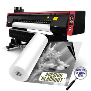 Adesivo vinil blackout impresso UV com verniz total • Vinil blackout adesivo • Metro² personalizado • Impressão digital UV  • Material com verniz total 