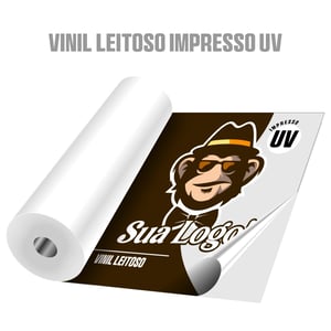 Adesivo vinil leitoso impresso UV • Vinil leitoso adesivo • Metro² personalizado • Impressão digital UV  • Material sem verniz 