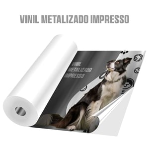 Adesivo vinil metalizado impresso • Vinil metalizado adesivo • Metro² personalizado • Impressão digital padrão  • Material sem verniz 
