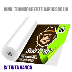 Adesivo vinil transparente impresso UV • Vinil transparente adesivo • Metro² personalizado • Impressão digital UV  • Material sem verniz 