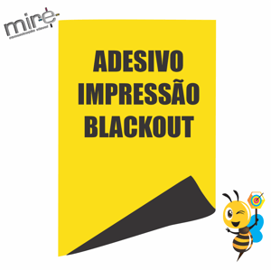 Adesivo BLACKOUT Vinil Branco  4x0 Brilho Sem acabamento 