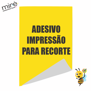 Adesivo de impressão - Para Recorte Somente recorte  0x0 Brilho Com Recorte Usamos o adesivo de Impressão para fazer recorte branco (somente recorte)