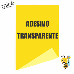 Adesivo Transparente Transparente  4x0  Sem acabamento 