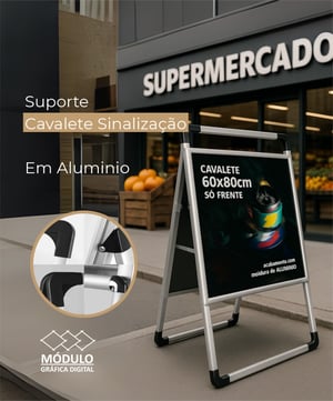 Cavalete de Alumínio Personalizado