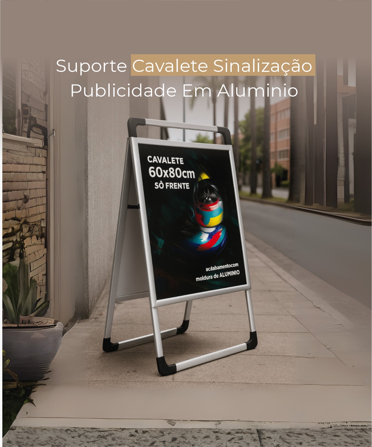 Cavalete de Alumínio Personalizado