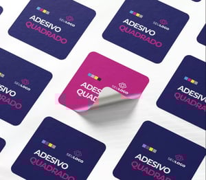 Adesivo Quadrado Personalizado