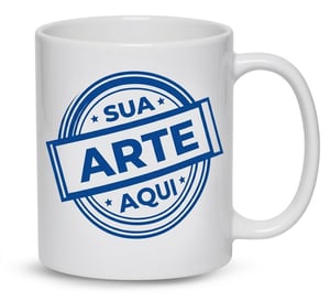 Caneca Personalizada Porcelana 96x150mm Branca Sublimação  