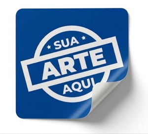 Adesivo Quadrado Laminado Personalizado Vinil 140 g  4x0   