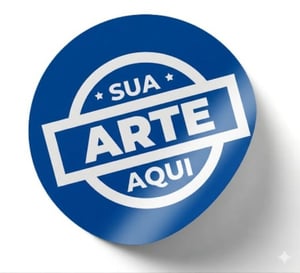 Adesivo Redondo Personalizado Vinil 140g  4x0   