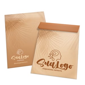 ENVELOPE MEIO SACO Apergaminhado 90g 166X240mm 4x0 cor Sem cobertura Envelope aba lateral 