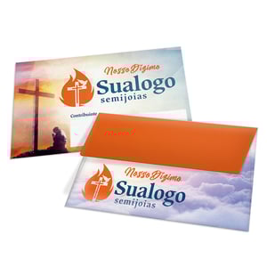 ENVELOPE MINI Apergaminhado 90g 122X77mm 4x0 cor Sem cobertura Envelope mini 