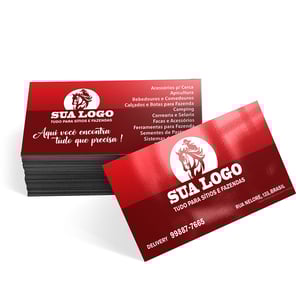 CARTÃO DE VISITA Papel couchê 250g 91x51mm 4x4 Cor Verniz UV Total Frente Corte reto 