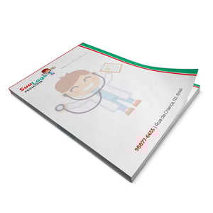 RECEITUÁRIO Apergaminhado 90g 210x300mm 4x0 Cor  Corte reto 