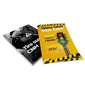 PANFLETOS Apergaminhado 90g 100x150mm 4x4 Cor Sem verniz Corte reto 