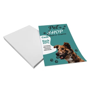 PANFLETOS Apergaminhado 90g 150x210mm 4x4 Cor Sem verniz Corte reto 