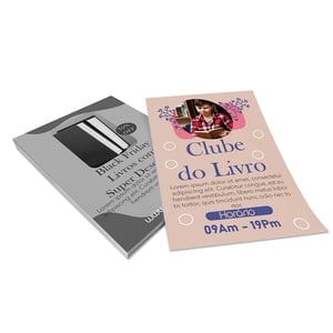 PANFLETOS Couchê 70g 150x200mm 4x1 Cor Sem verniz Corte reto 