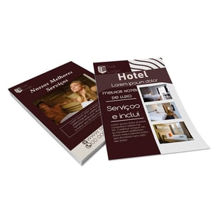 PANFLETOS Couchê brilho 115g 100x150mm 4x4 Cor Sem verniz Corte reto 