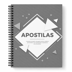 APOSTILA PRETA E BRANCA Papel sulfit 75g 210x29,7mm 1x0 Frente P/B   Aspiral Capas Plásticas