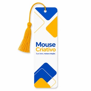 MARCADOR DE PÁGINA KRAFT PAPEL KRAFT 180G 140X45MM 4x0 Impressão colorida frente Sem verniz e laminação Corte reto 