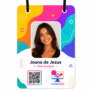 CREDENCIAL DE PVC 0,50MM PVC 0,50MM PREMIUM 91x102mm 4x4 (Colorido 1 lado). Sem verniz Sem acabamento 