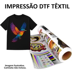 Impressão DTF Têxtil  A partir de 20cm    