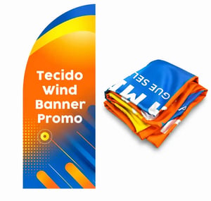 *WIND BANNER BANDEIRA TECIDO + COSTURA ALTURA TOTAL ATÉ 2X0,60 4X4 2 LADOS TECIDO DUPLA FACE 