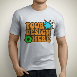 Camiseta Personalizada Colorida Silk-Screen Tecido Poliéster Estampa Colorida  Silk-Screen  até 3 cores