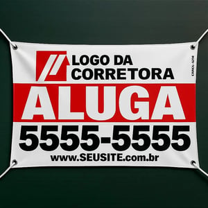LONA IMOBILIÁRIA Lona Discovery 380g 40X60CM 4x0  ILHÓS NAS 4 PONTAS 