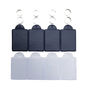 Chaveiro Imobiliário PVC com Argola Chaveiro laminado em PVC e Papelão com visor transparente. Acompanha argola. Medidas: 8,7 cm x 5,2 cm Impressão UV   