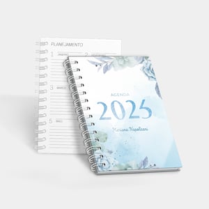 Agenda Semanal Capa Dura e Miolo Padrão em Sulfite 63g 14,8x21,0cm 4x0 Laminação  Wire-o Branco