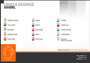 Caneca Chopp Degradê