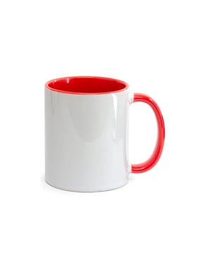 Xícara alça colorida Porcelana   Sublimação  